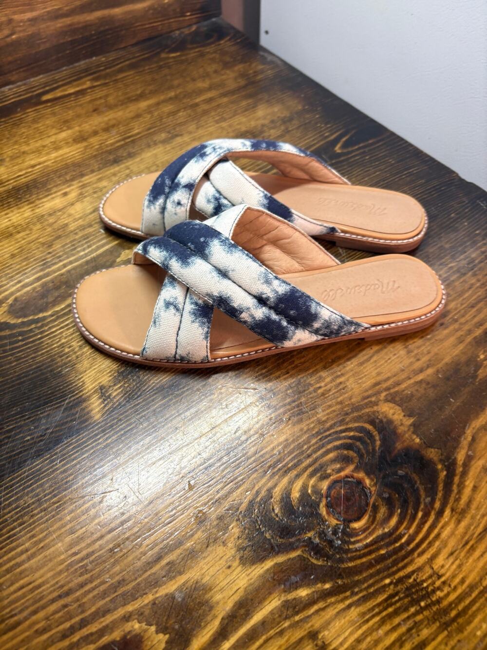 Madewell‎ Blue And White Sandals Size 6.5